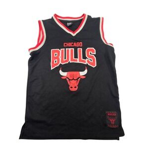 NBA Ultra Game Chicago Bulls Youth Basketball Jersey Black Red White Size 14-16